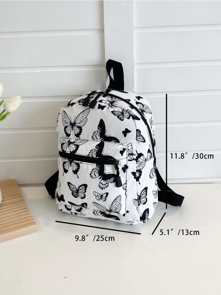 Colorblock Butterfly Pattern Backpack