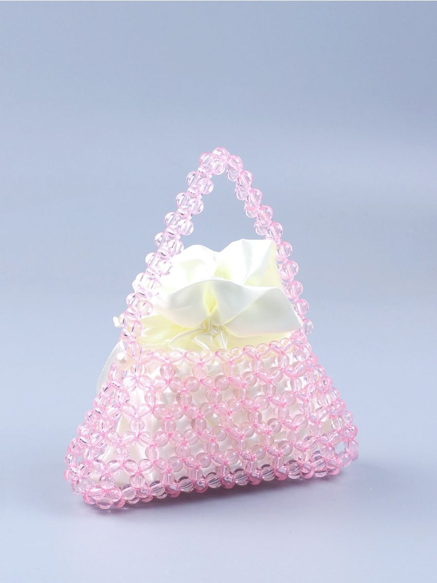 Mini Beaded Decor Satchel Bag