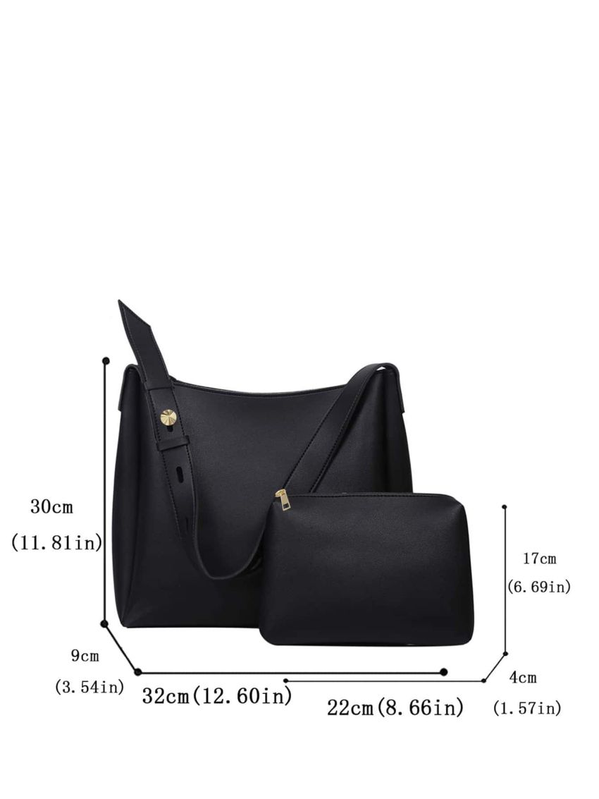 Minimalist Shoulder Bag With Inner Pouch