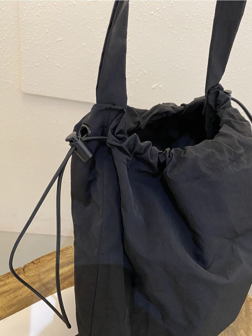 Minimalist Drawstring Design Bucket Bag
