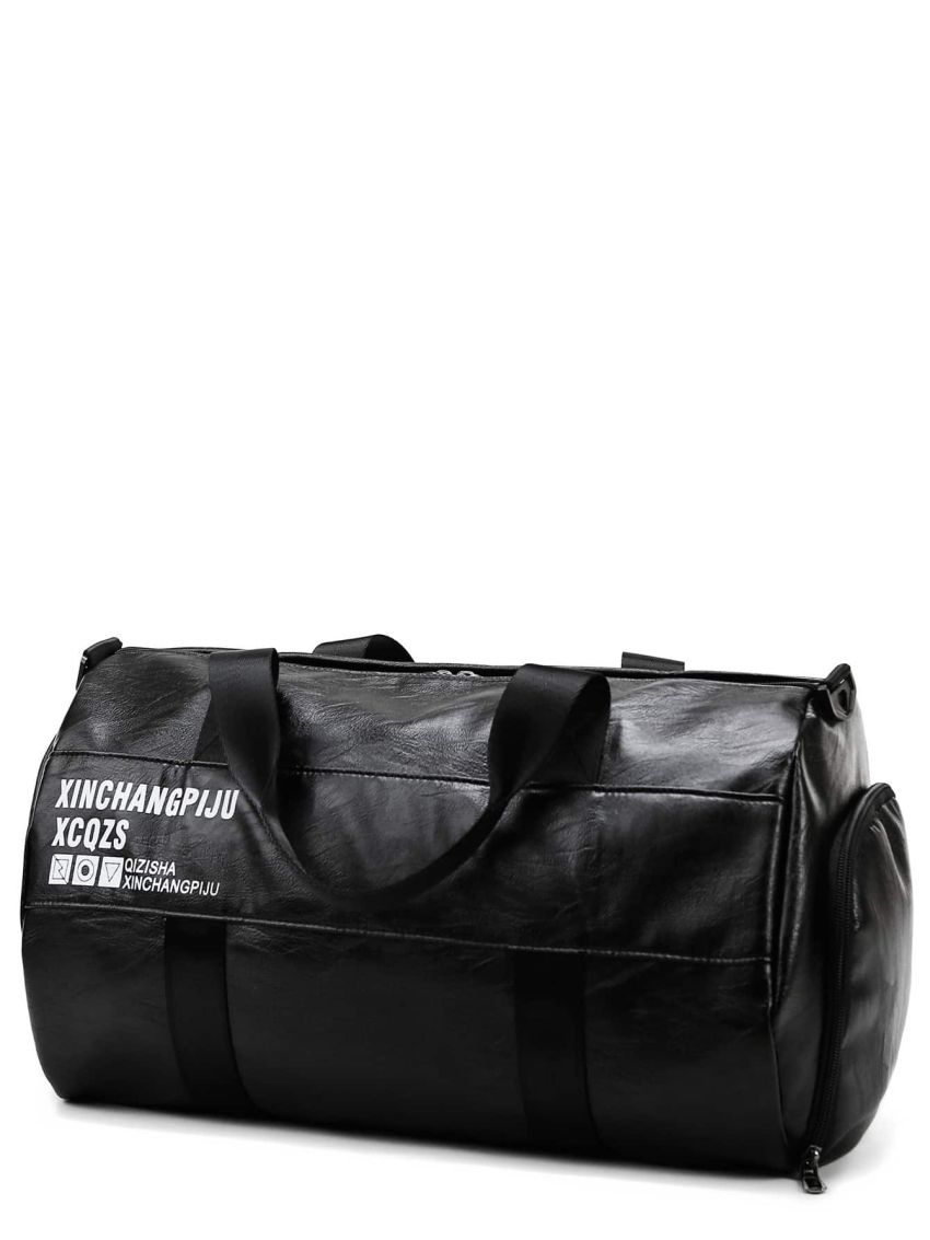 Letter Graphic Large Capacity Duffel Bag