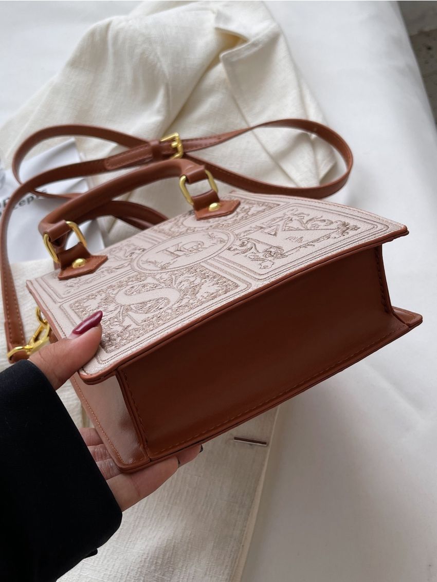 Mini Letter Embroidery Square Bag, Mothers Day Gift For Mom