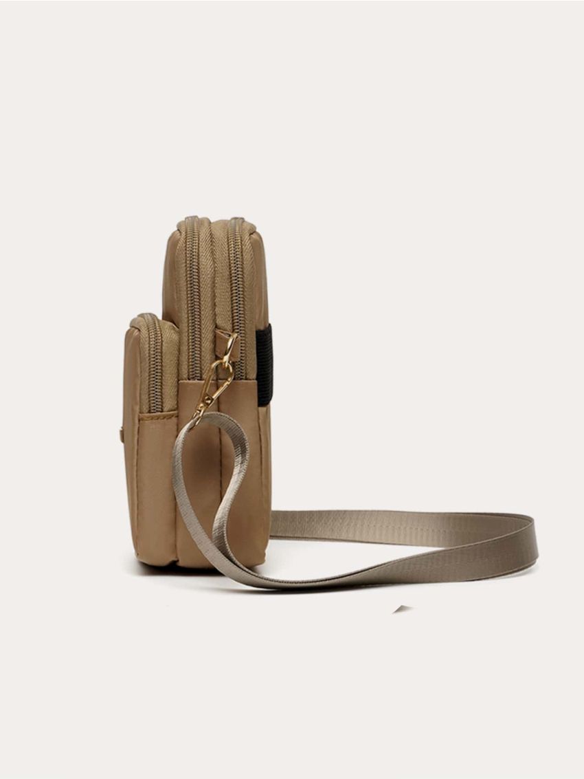 Letter Decor Headphone Port Detail Phone Wallet