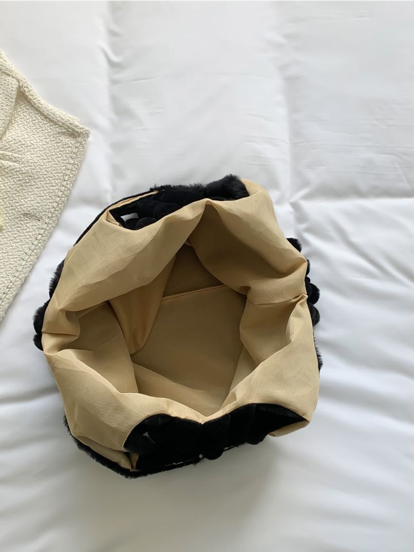 Minimalist Fluffy Shoulder Tote Bag