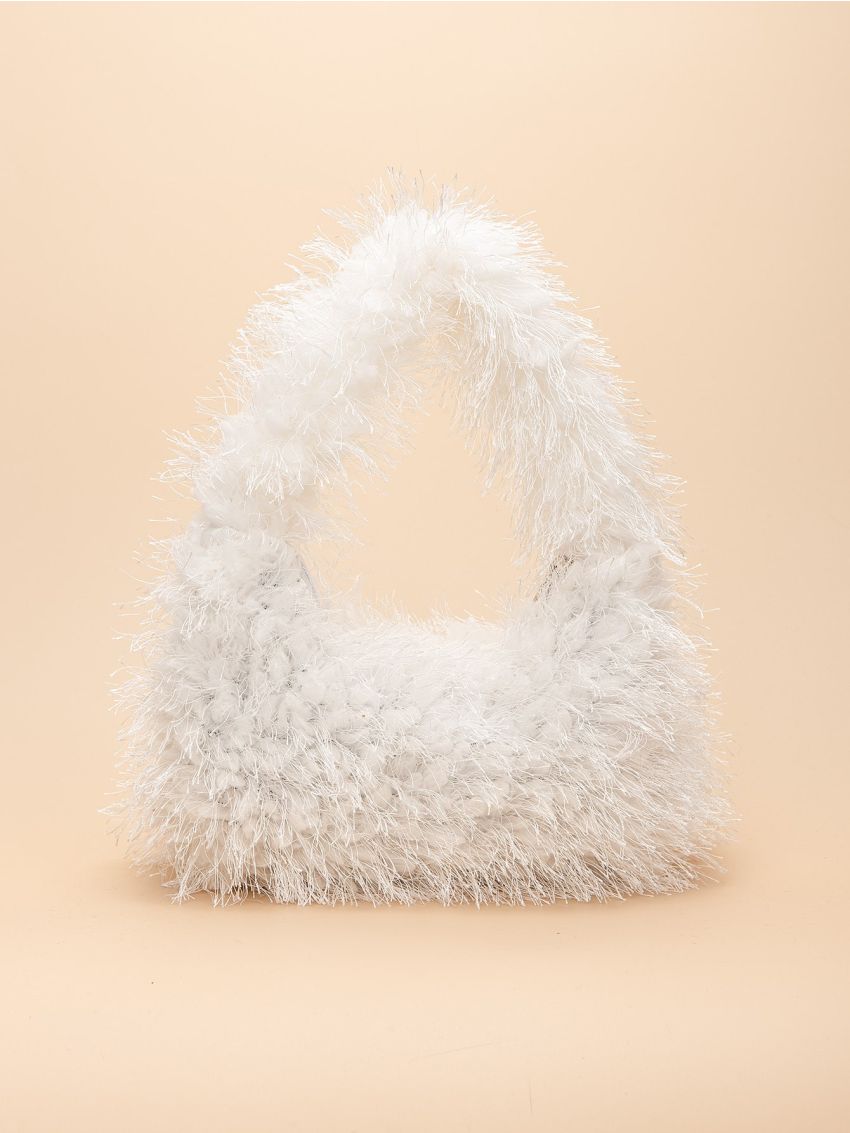 Minimalist Fuzzy Shoulder Bag