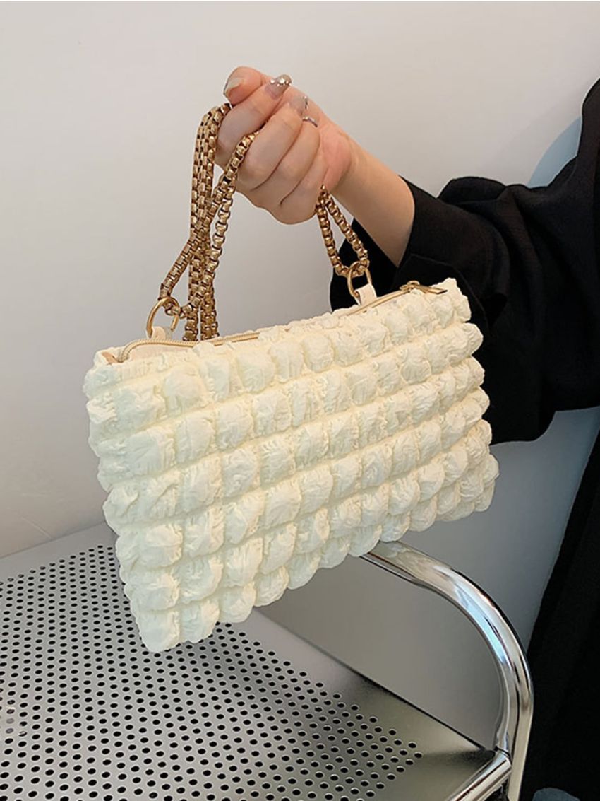 Minimalist Chain Ruched Bag