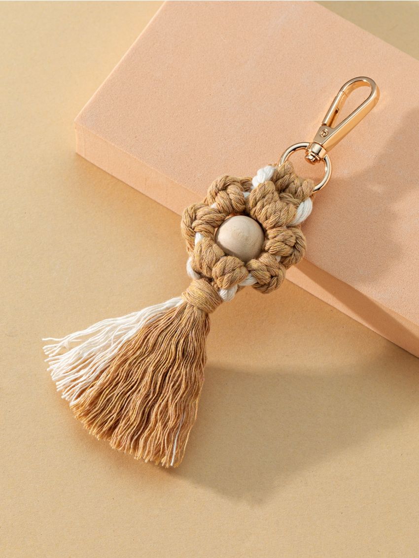 Tassel & Flower Decor Bag Charm