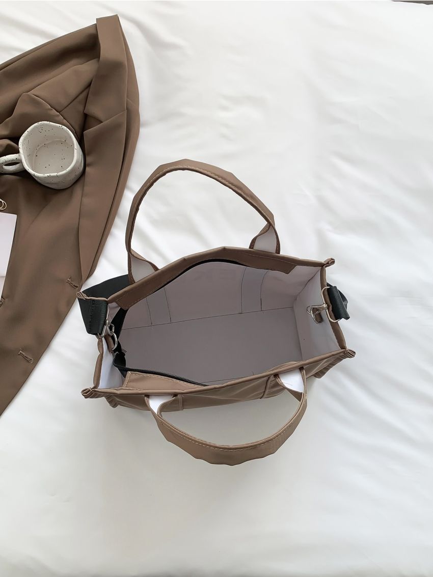 Letter Graphic Shopper Bag