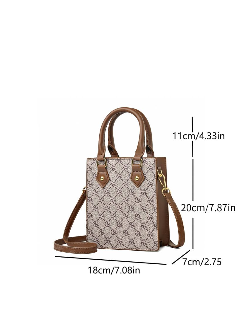 Mini Geometric Pattern Square Bag