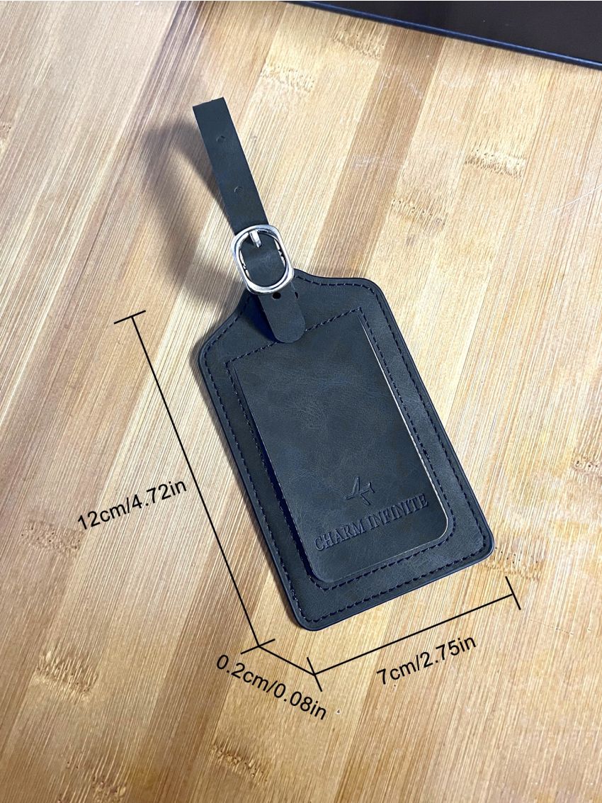 Plane & Letter Detail Luggage Tag PU For Travel