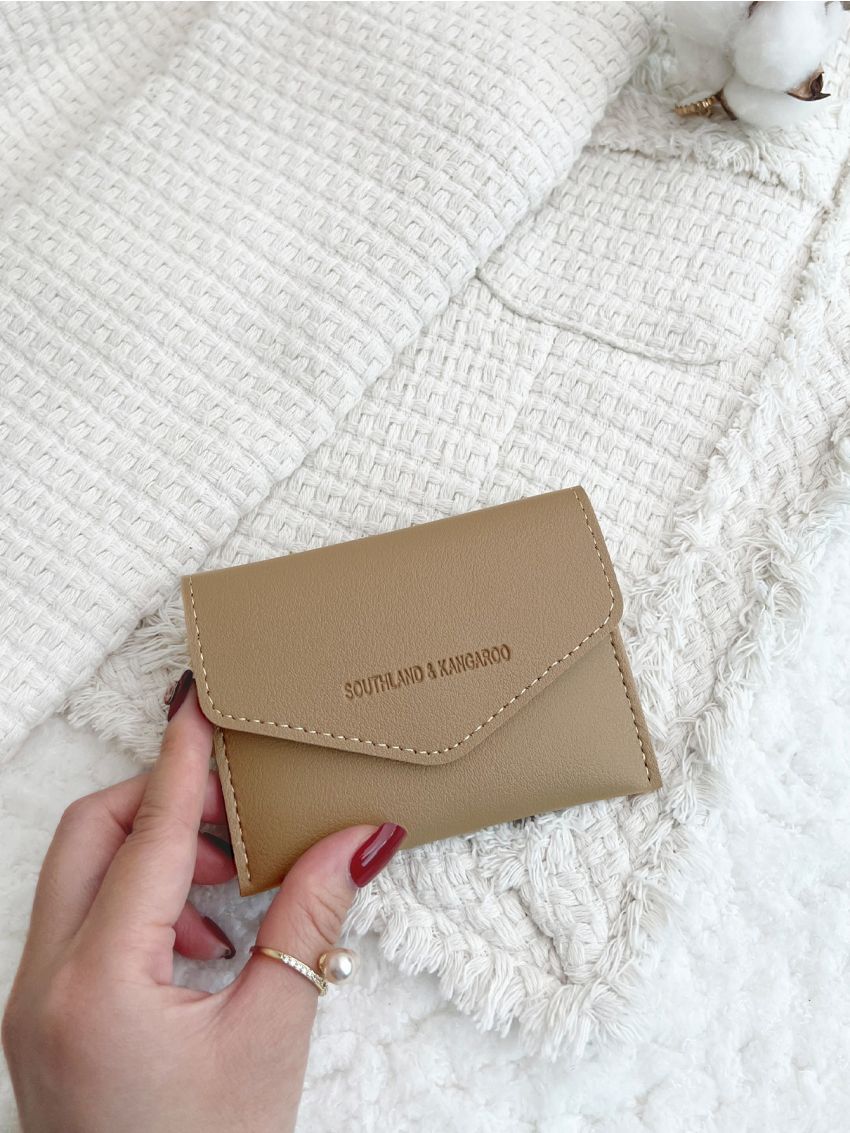 Letter Embossed Flap Card Holder