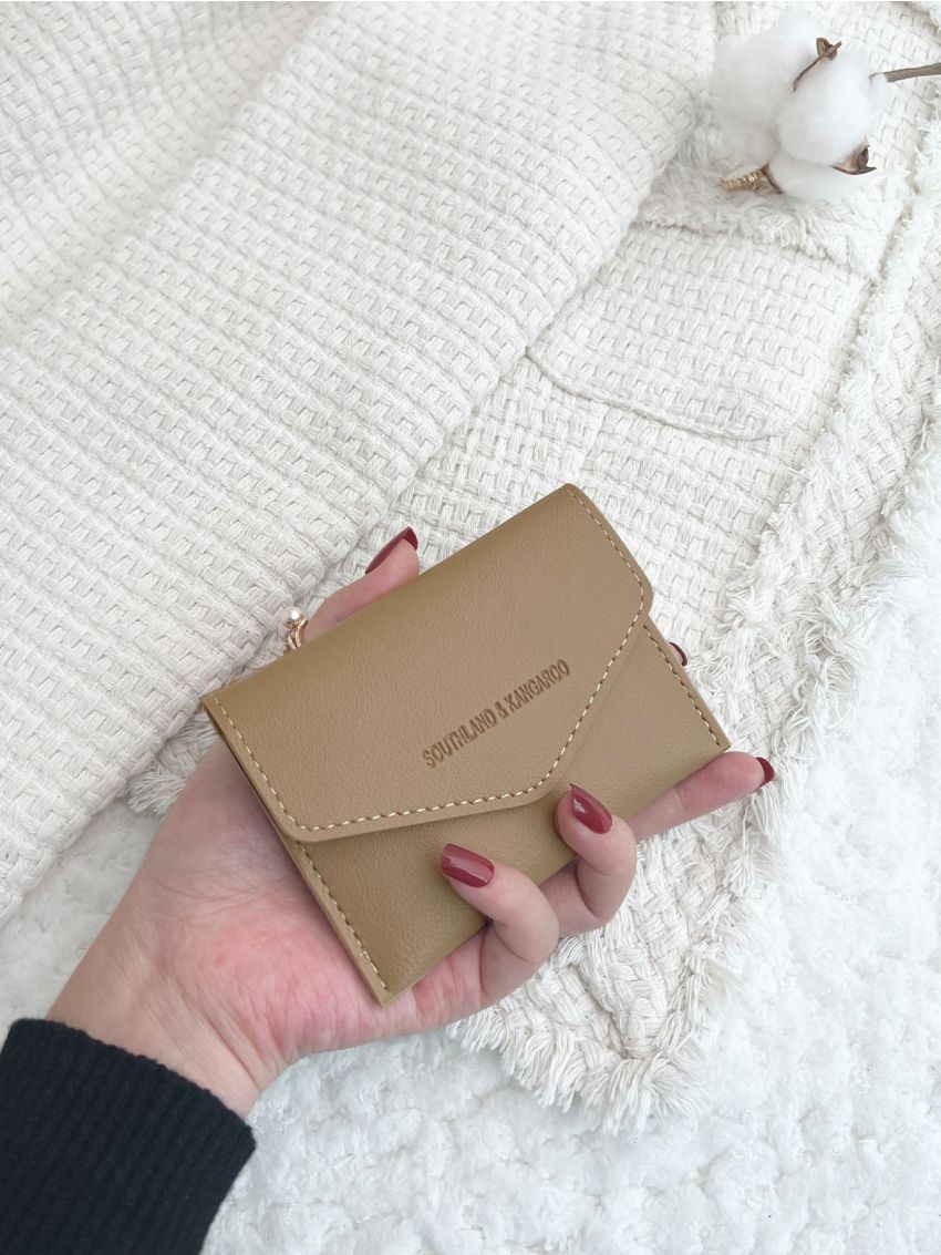 Letter Embossed Flap Card Holder