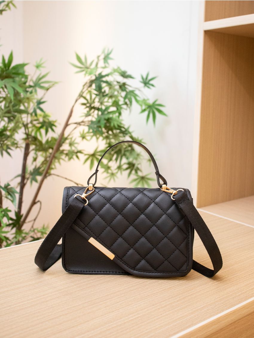 Quilted Flap Square Bag