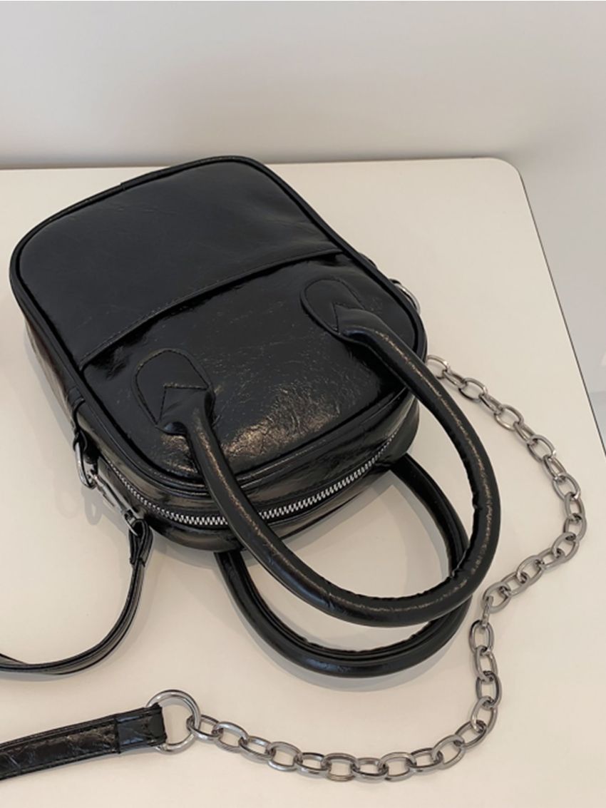 Mini Double Handle Chain Square Bag