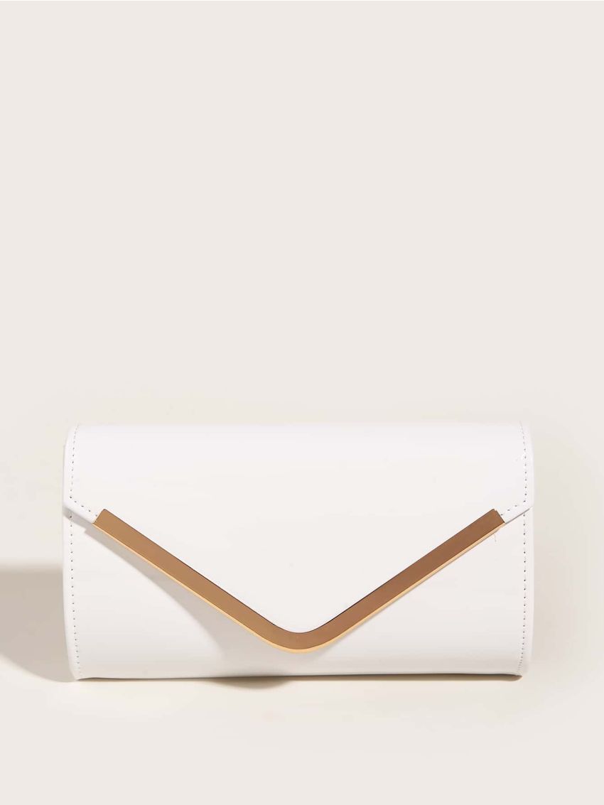 Metal Decor Flap Chain Square Bag