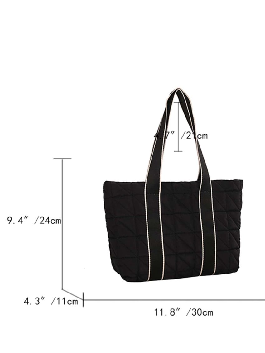 Minimalist Quilted Shoulder Tote Bag