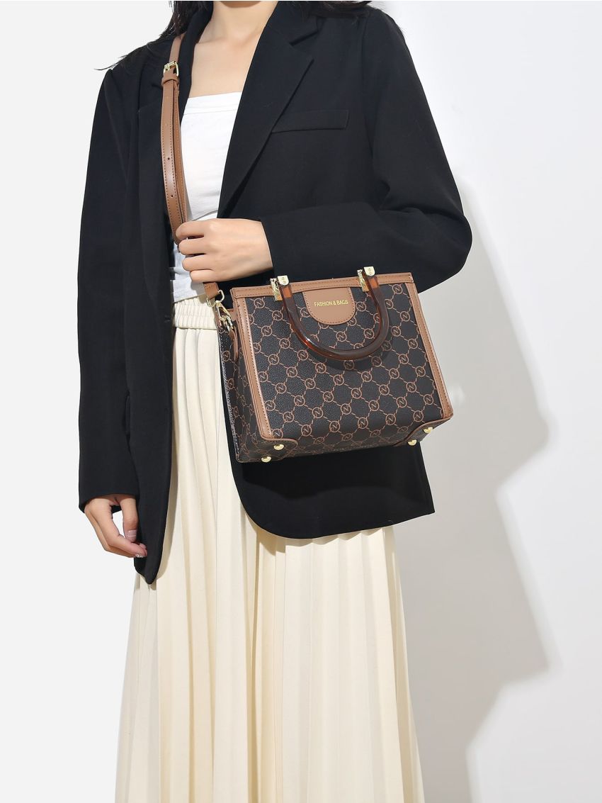 Allover Print Square Bag