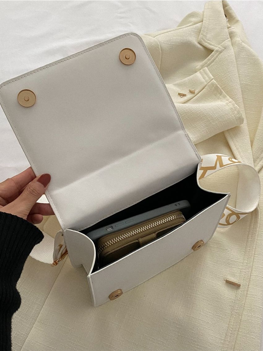 Mini Quilted Fluffy Handle Square Bag