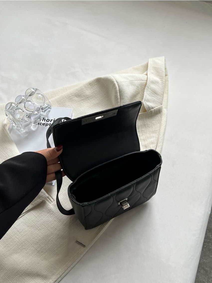 Mini Quilted Detail Flap Square Bag