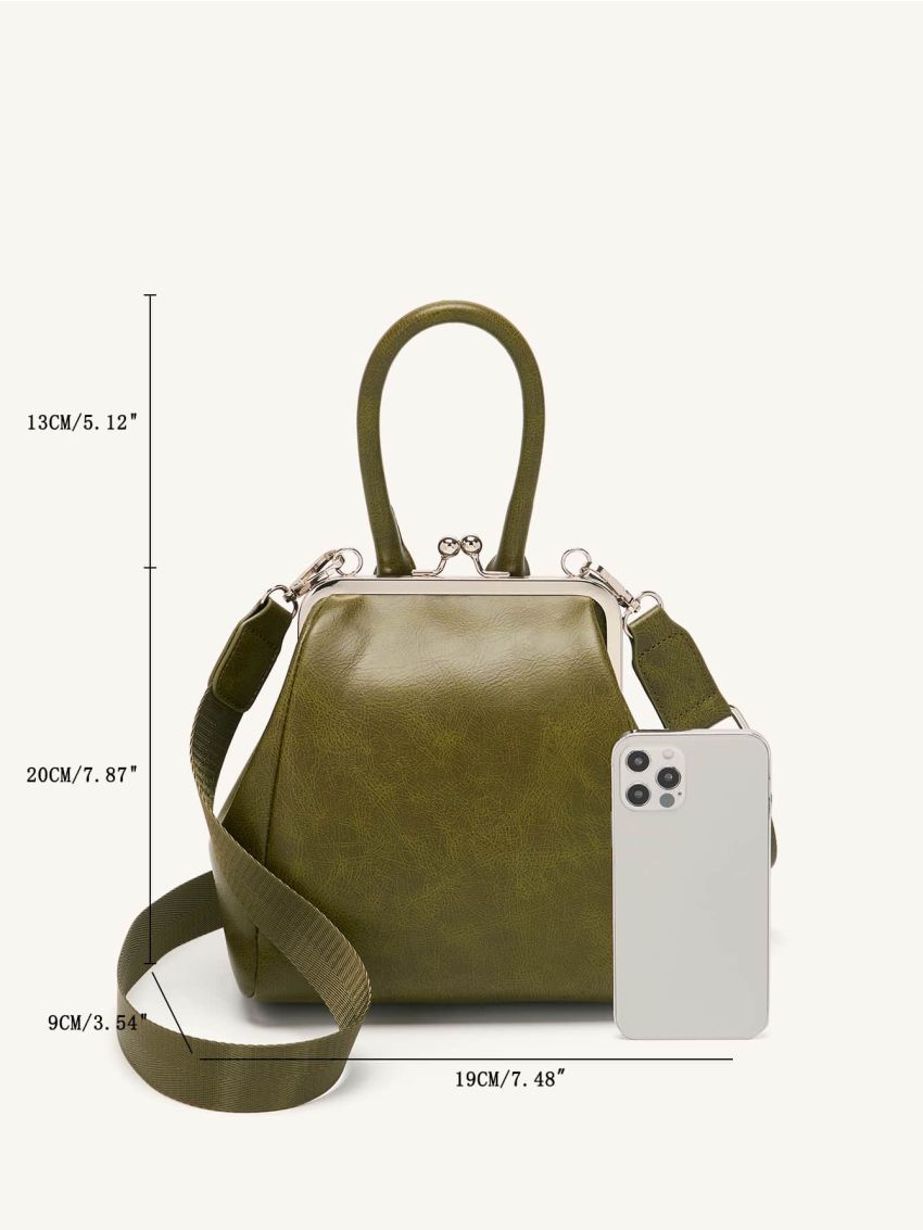 Mini Kiss Lock Satchel Bag