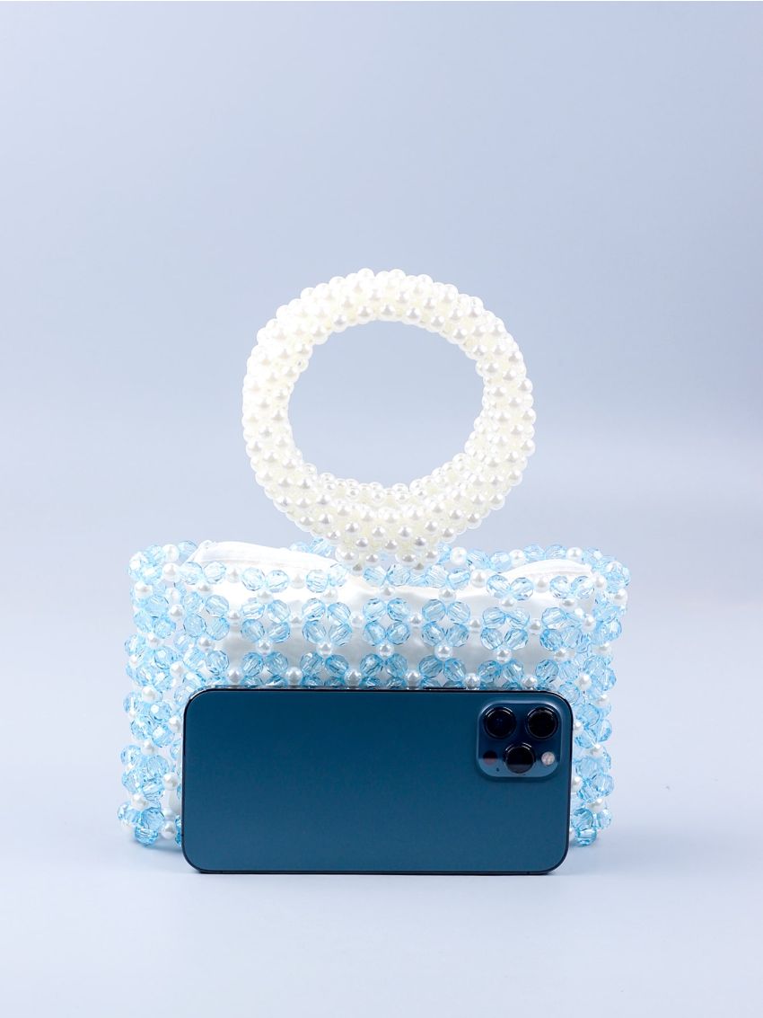 Beaded Design Satchel Bag