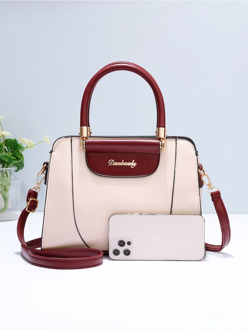 Letter Graphic Satchel Bag, Mothers Day Gift For Mom