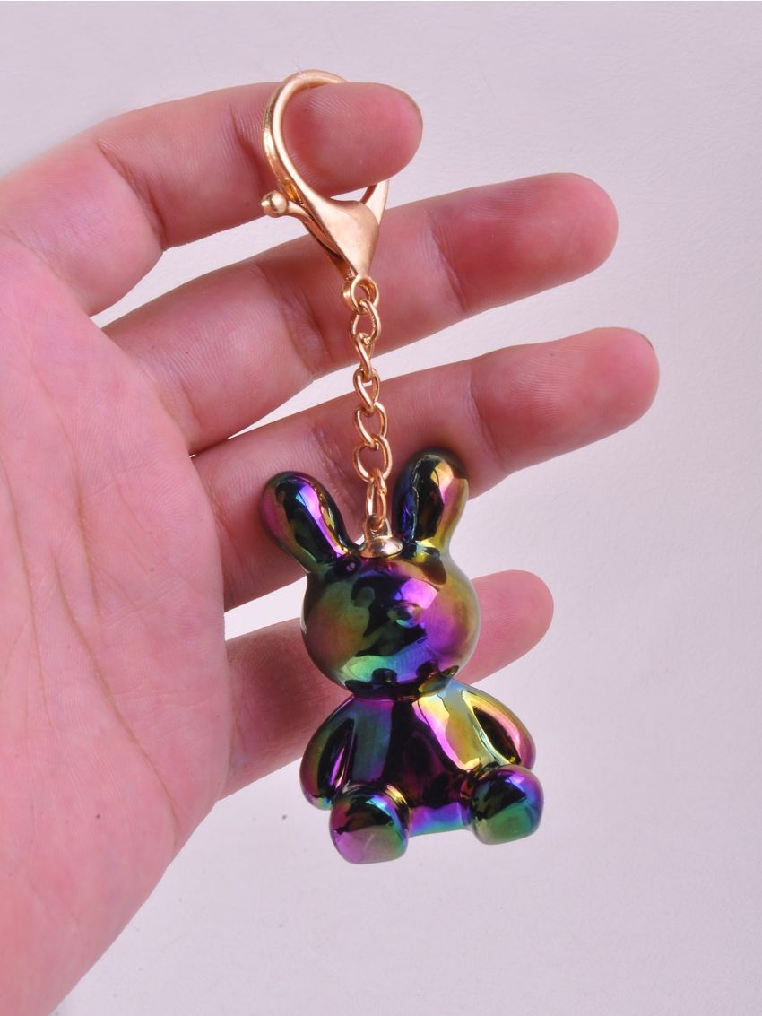 Color Block Rabbit Design Bag Charm