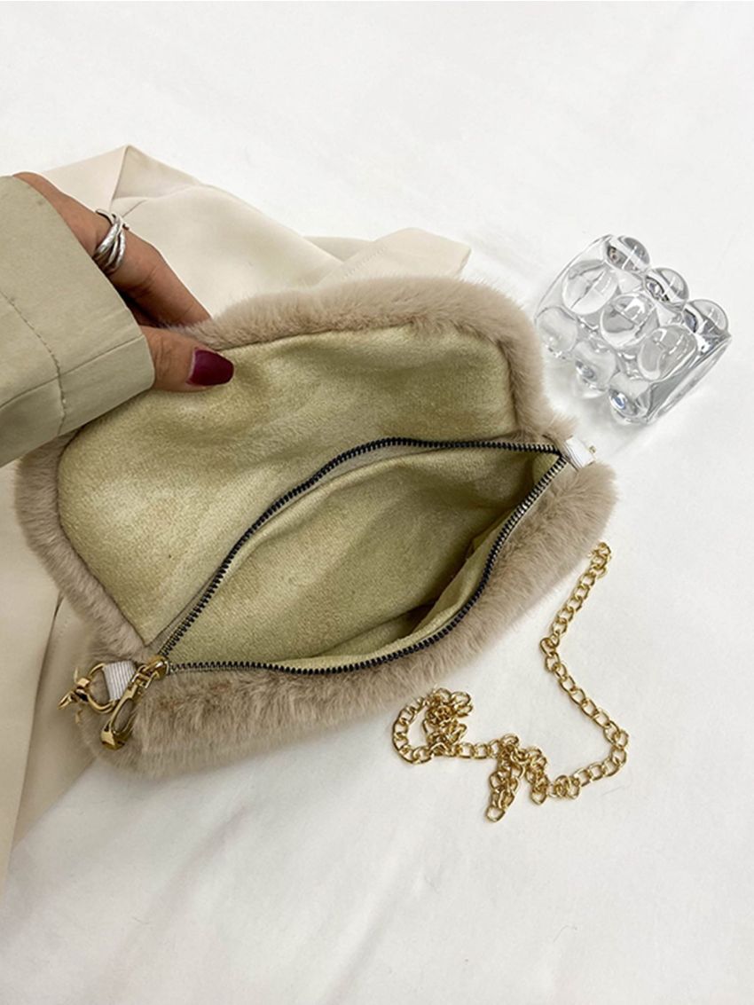 Heart Decor Flap Flannelette Novelty Bag