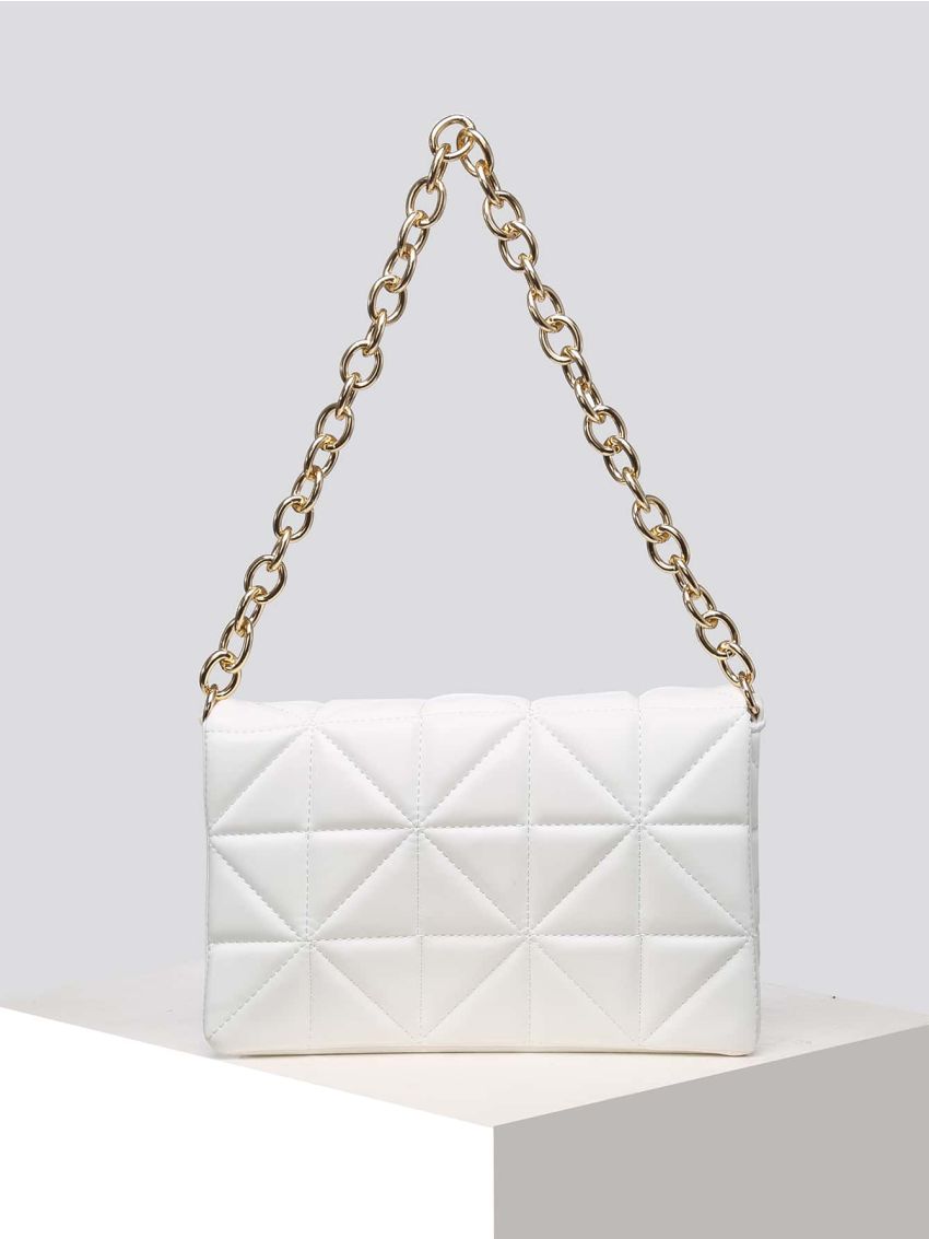 Minimalist Quilted Chain Shoulder Bag