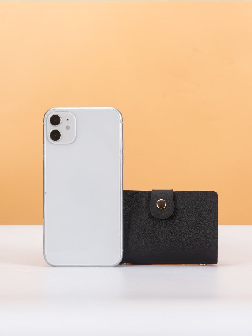 Minimalist Snap Button Card Holder