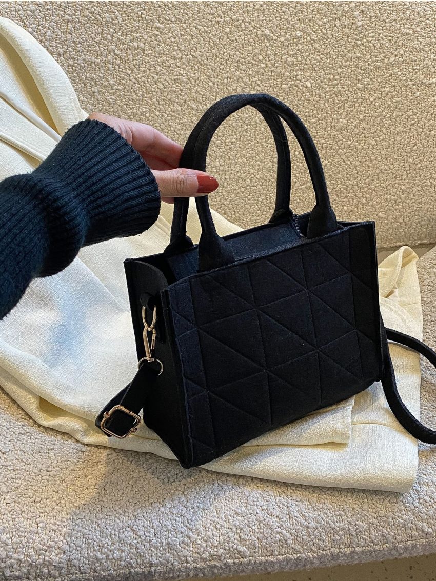 Mini Geometric Embossed Square Bag
