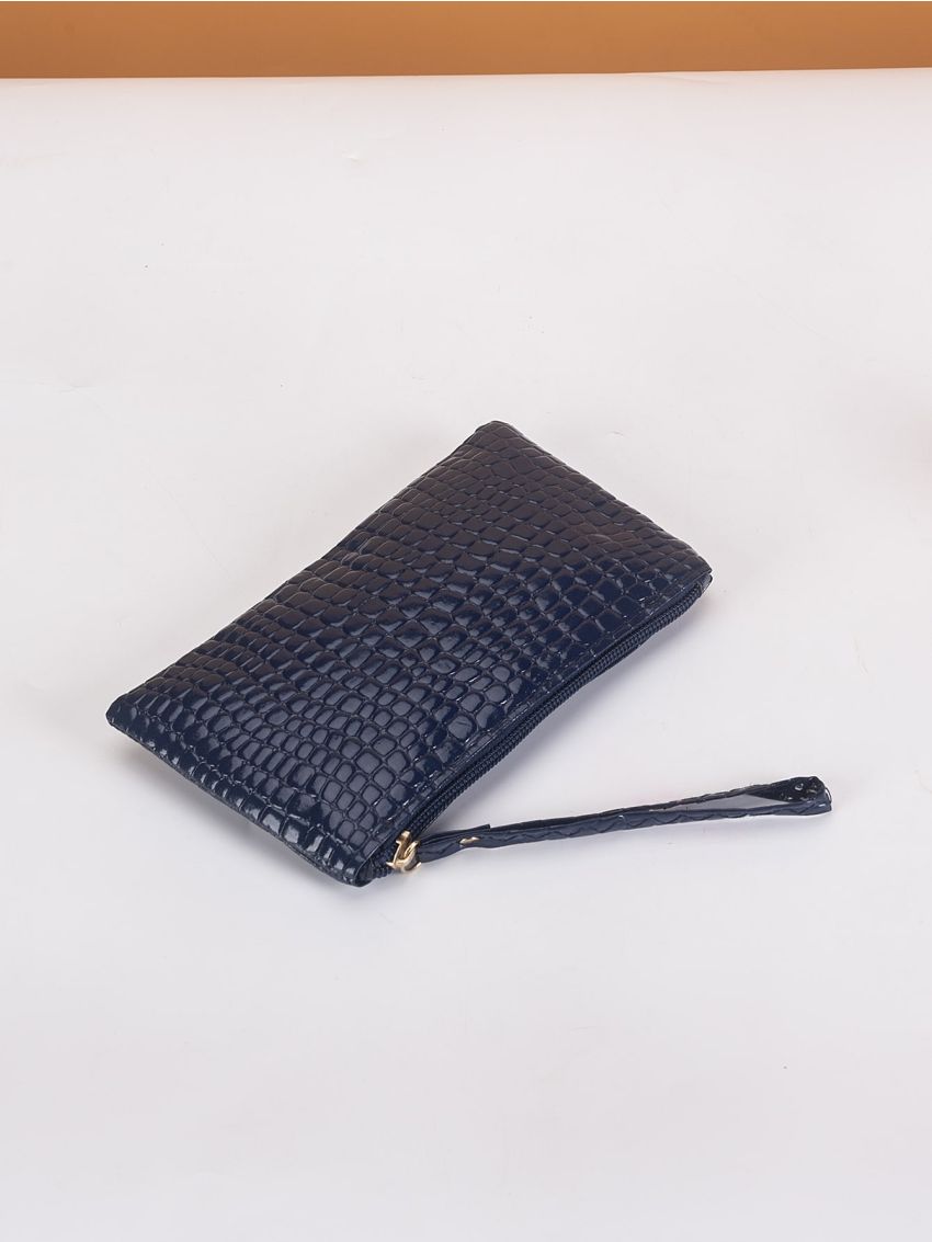 Croc Embossed Long Wallet