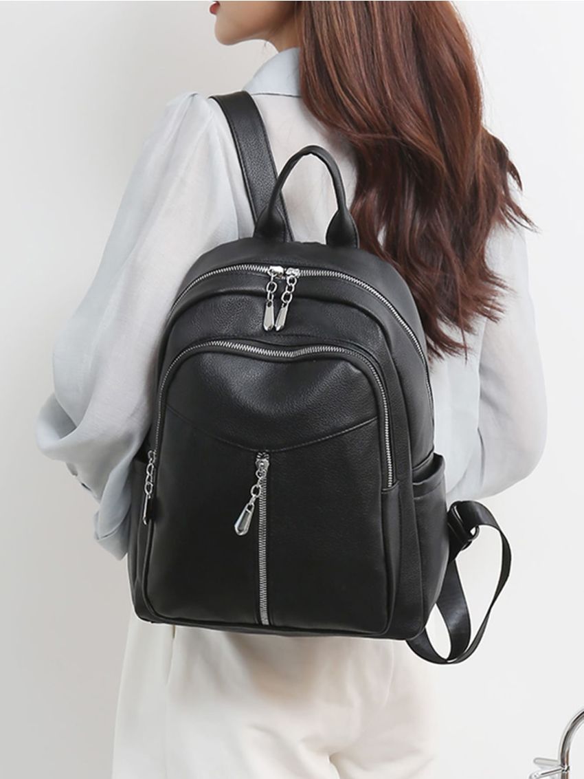Zip & Pocket Front Backpack