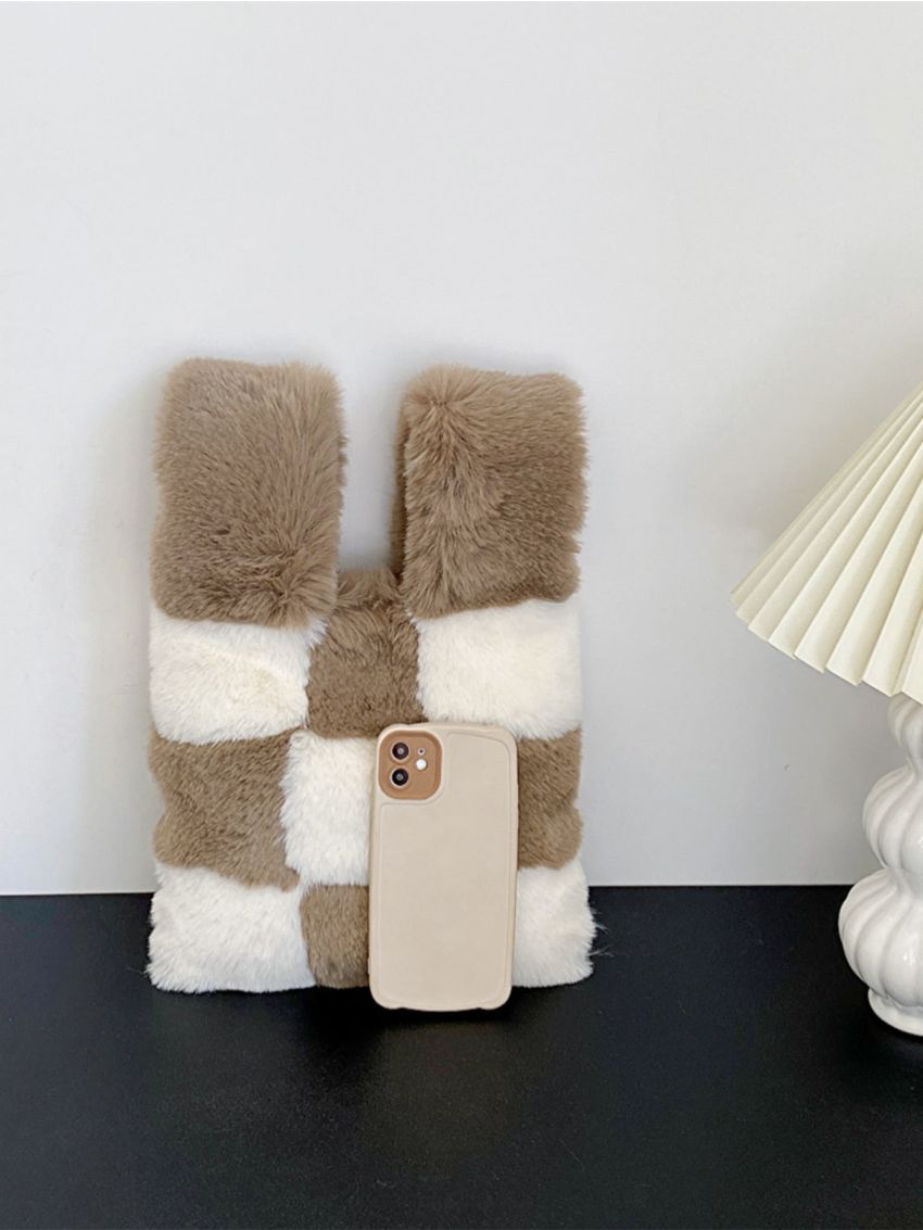 Two Tone Fluffy Square Bag