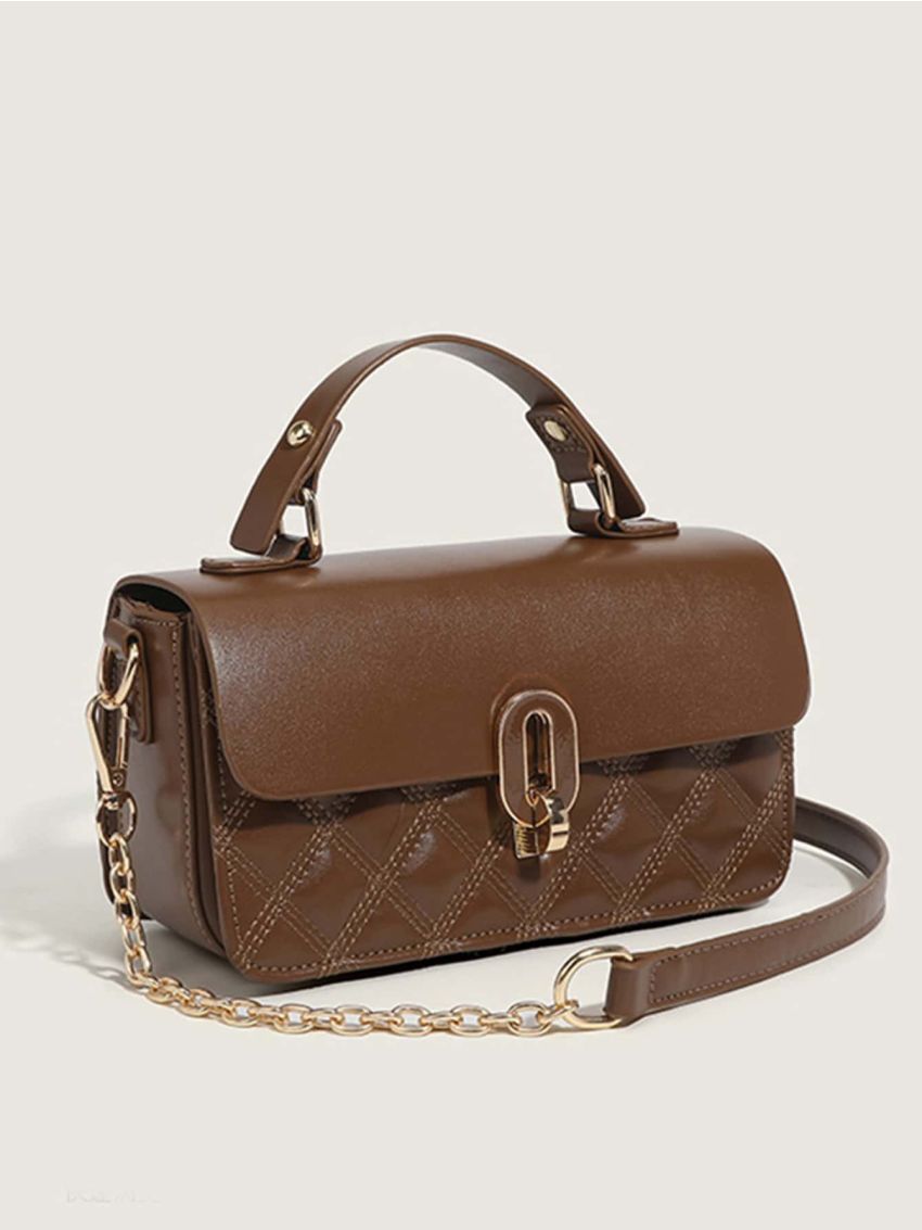 Quilted Embossed Satchel Bag