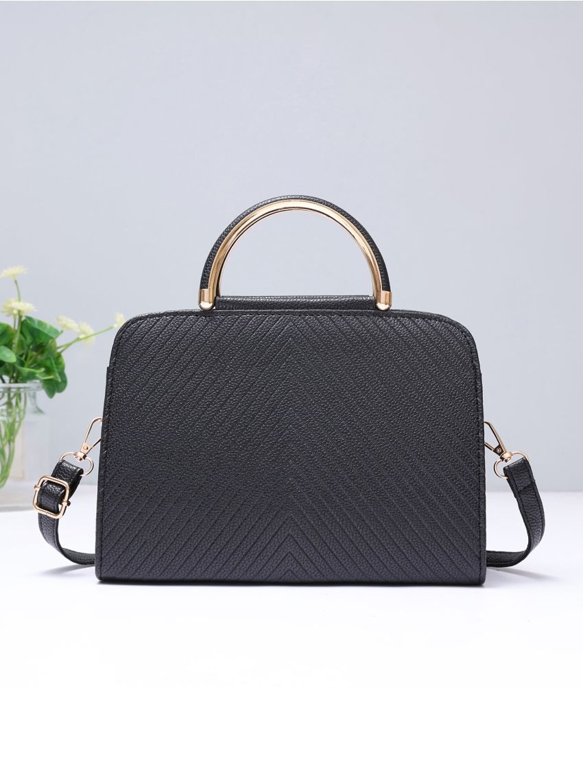 Chevron Detail Elk Decor Square Bag, Mothers Day Gift For Mom