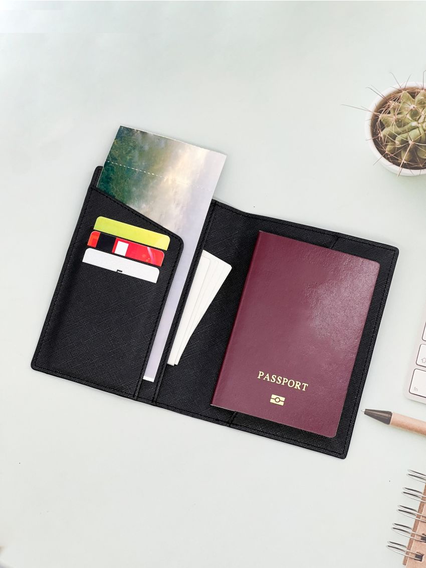 Letter Graphic Passport Case