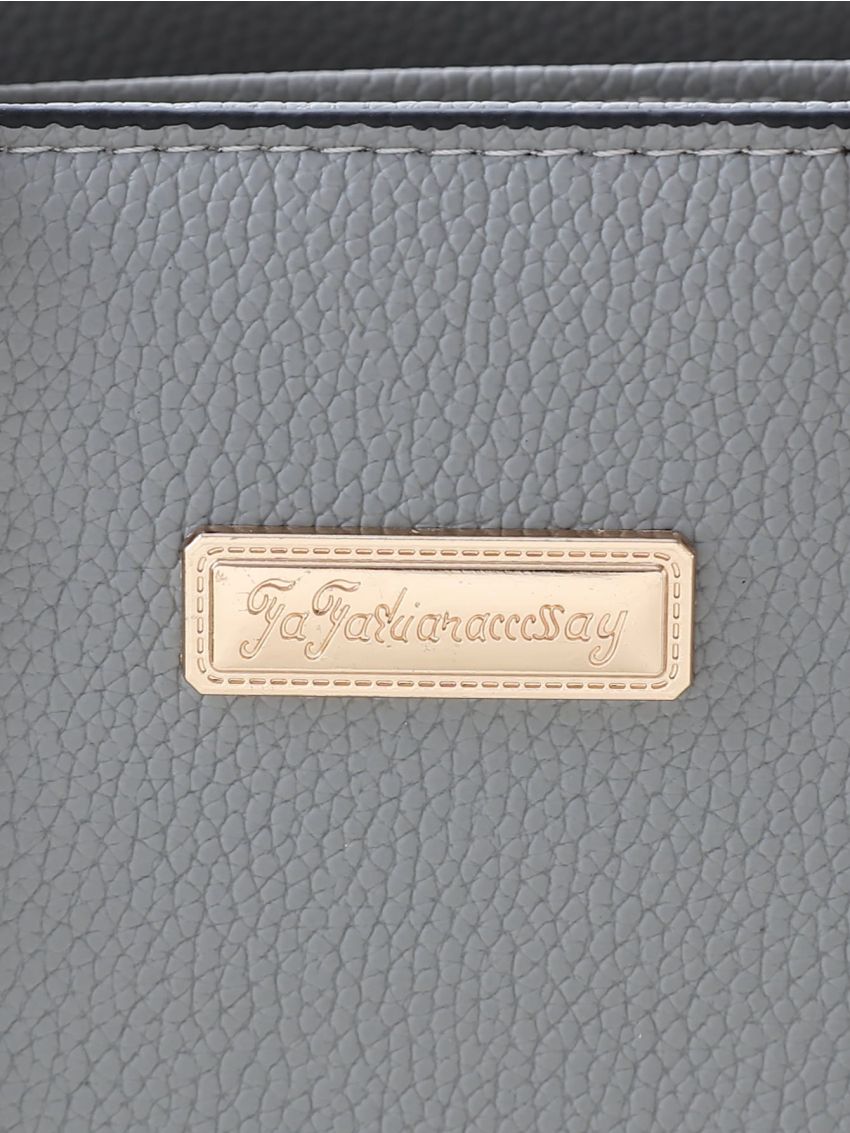 Trendy Double Handle Satchel Bag, Pompom & Metal Decor Purse, Women's PU Crossbody Bag, Mothers Day Gift For Mom