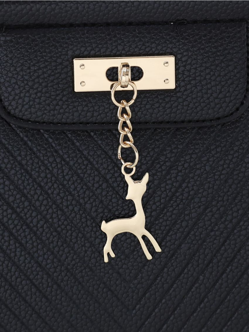 Chevron Detail Elk Decor Square Bag, Mothers Day Gift For Mom