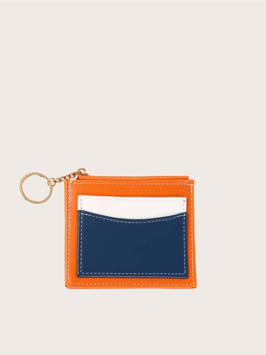 Color Block Coin Purse