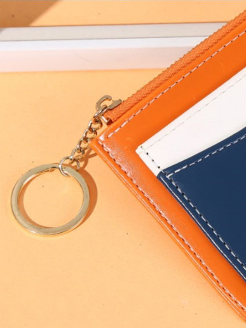 Color Block Coin Purse