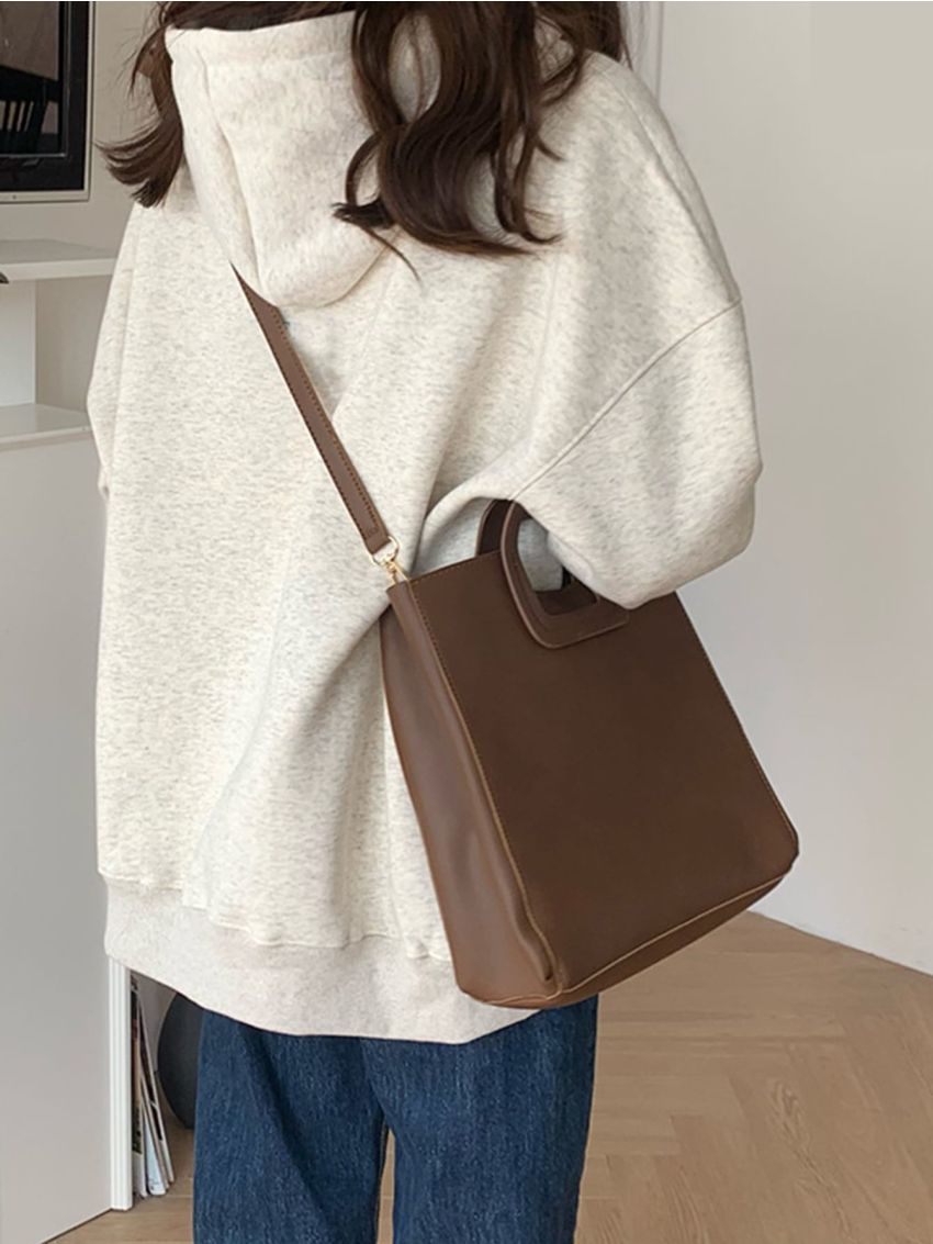 Minimalist Double Handle Square Bag