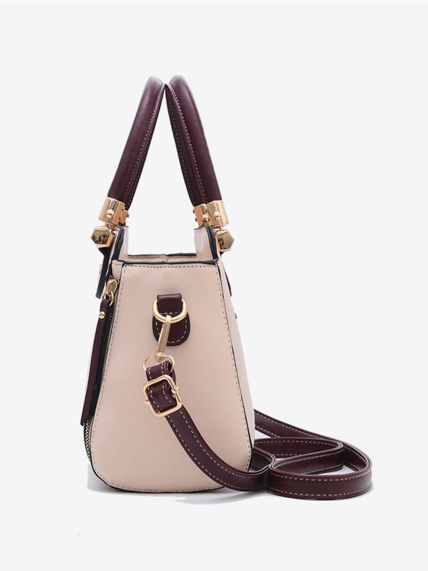 Letter Graphic Double Handle Square Bag, Mothers Day Gift For Mom