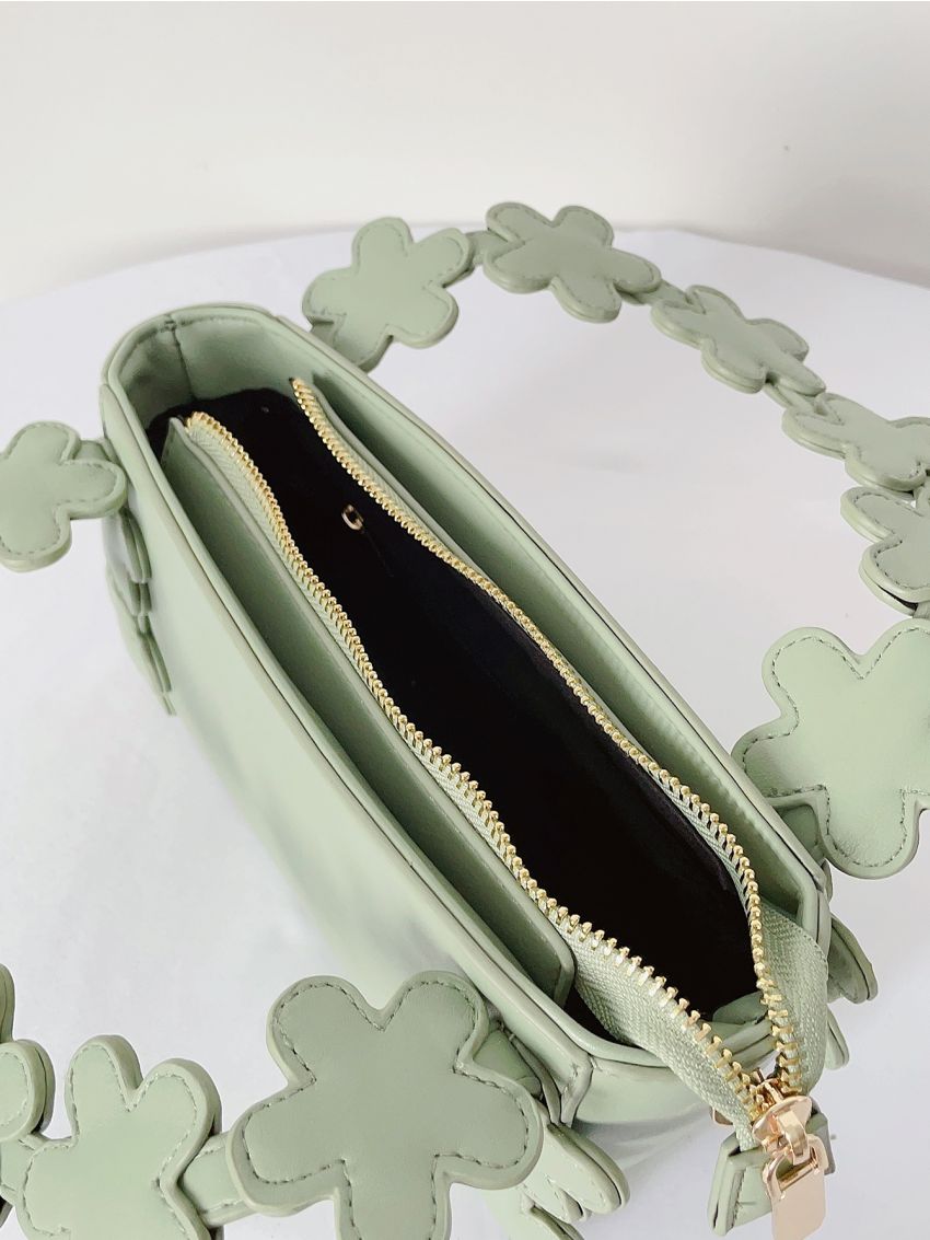 Flower Decor Square Bag