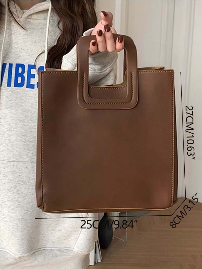 Minimalist Double Handle Square Bag
