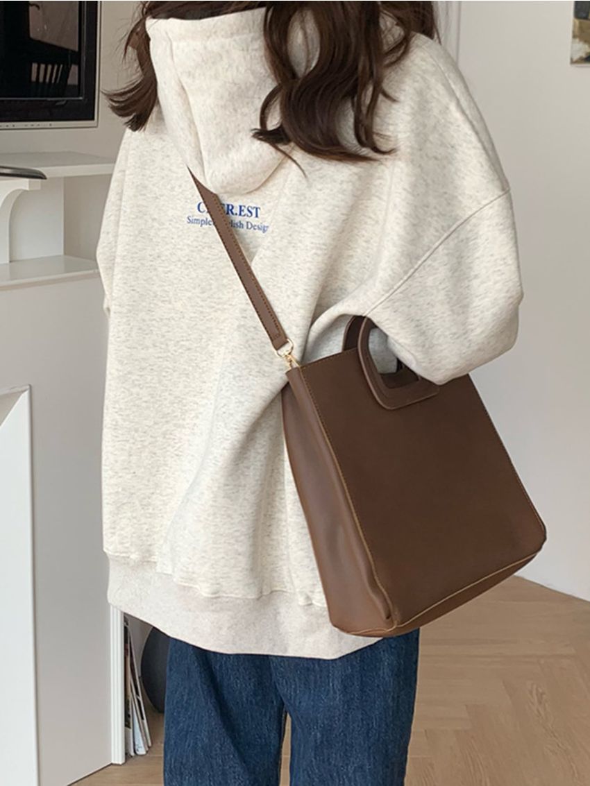 Minimalist Double Handle Square Bag