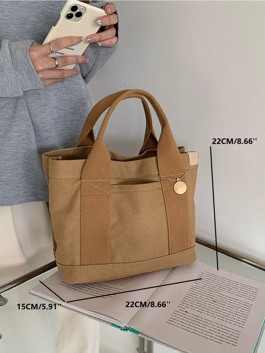 Minimalist Canvas Square Bag