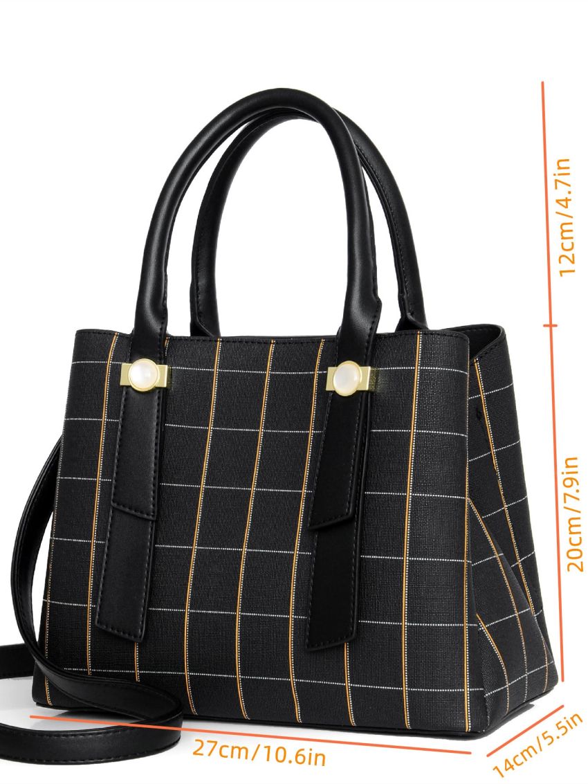 Plaid Pattern Square Bag