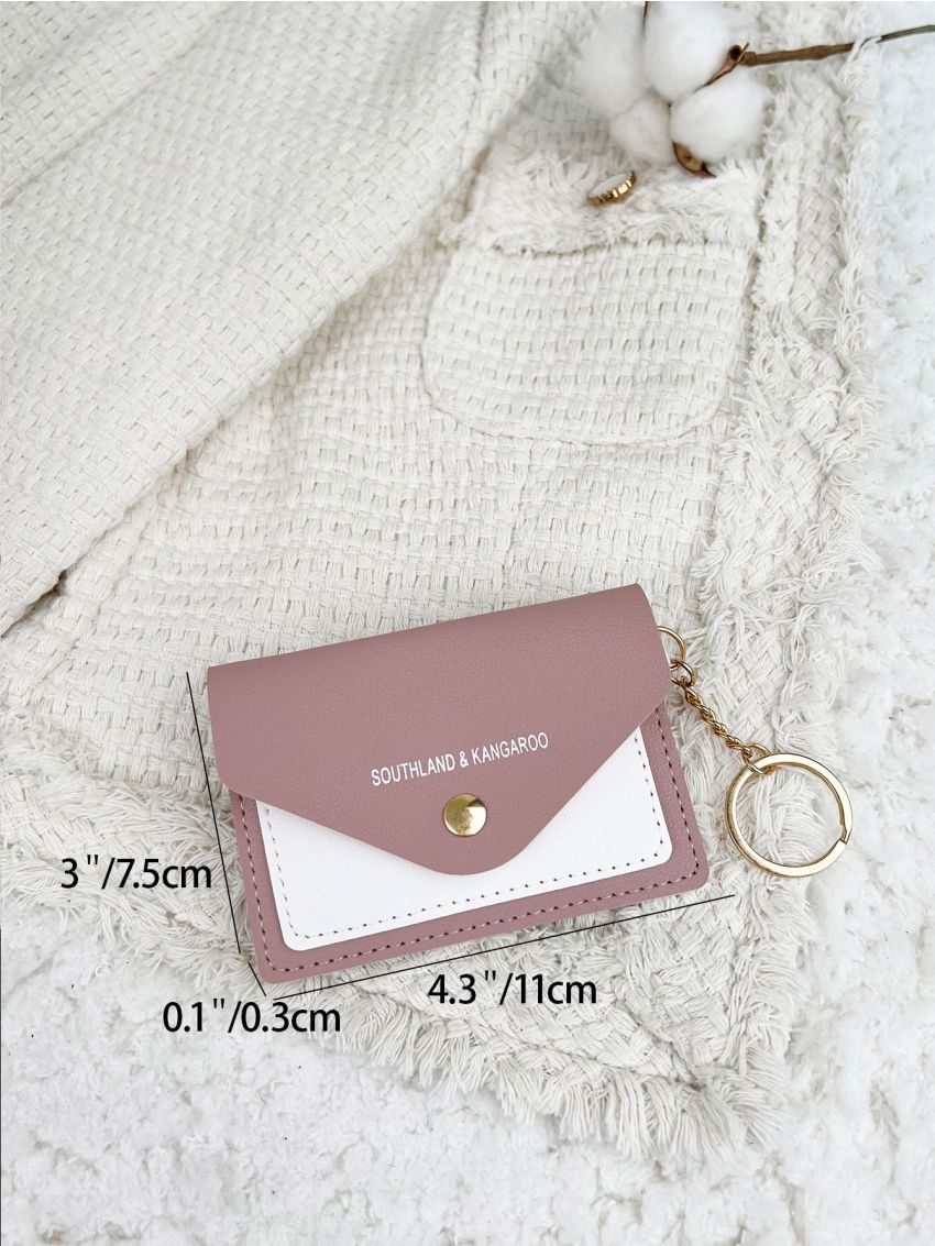 Letter Graphic Snap Button Coin Purse