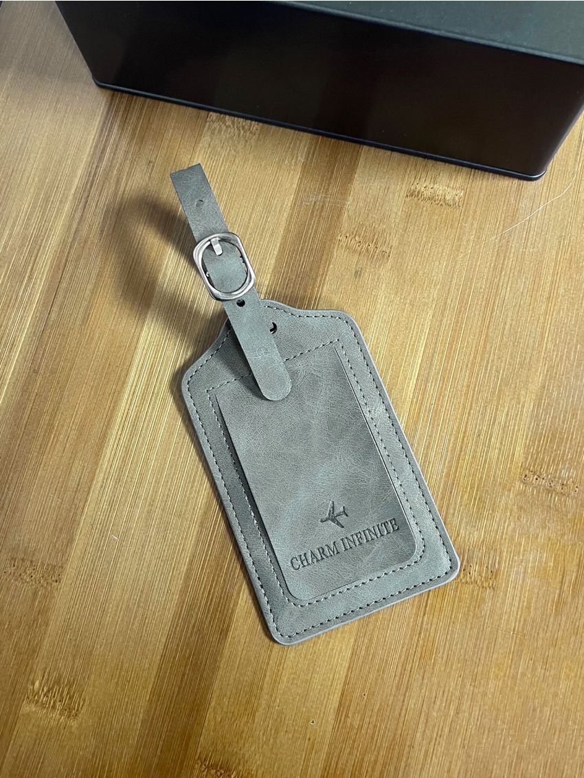 Plane & Letter Embossed Luggage Tag